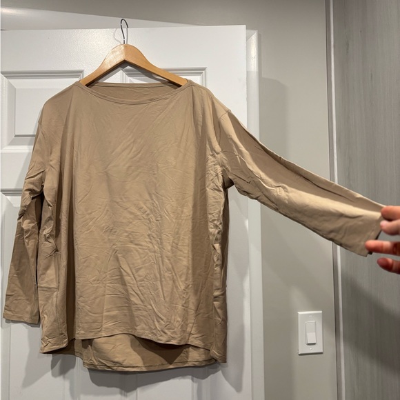 lululemon athletica Tops - lululemon athletica Long Sleeve Tee - Tan